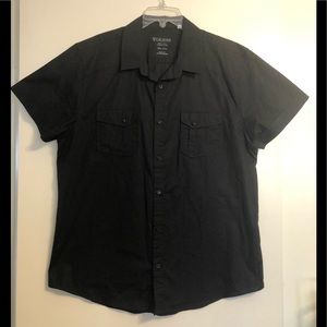 Guess Mens Black Short Sleeve Button Down Shirt